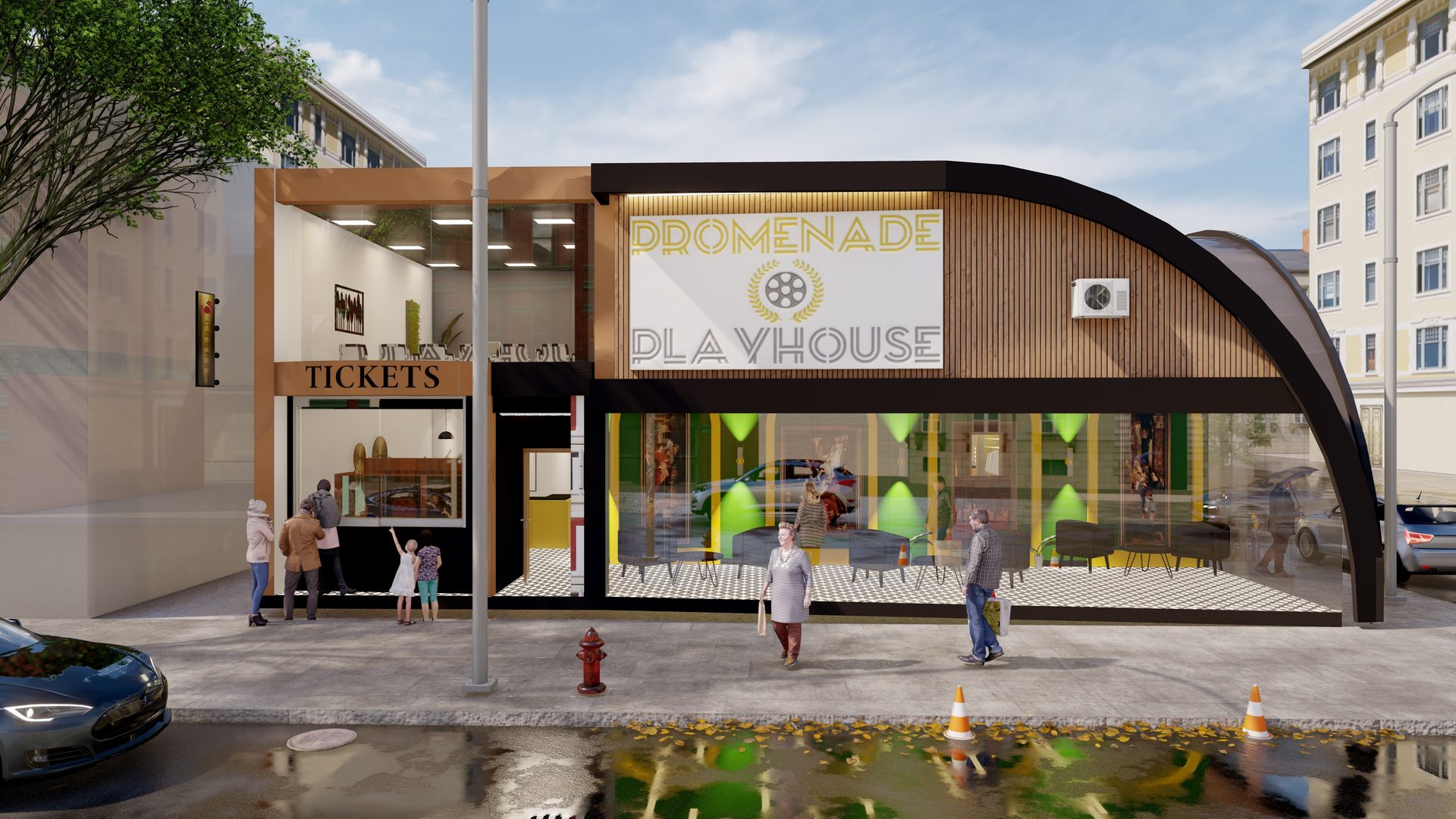 Promenade Playhouse architectural design, Santa Monica